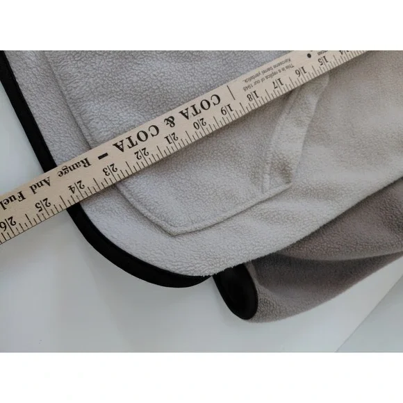 Vintage Lands' End Fleece Jacket Size M 10-12 Womens Beige Brown Full Zip - Picture 6 of 7